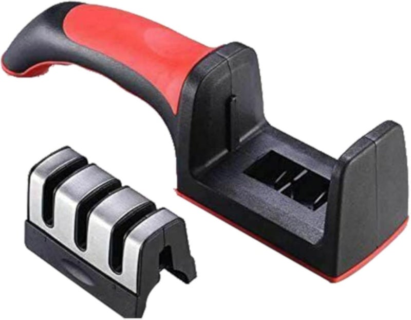 Kitchen Knife Sharpener Professional 3 Stage Sharpening System for Steel Knives Black